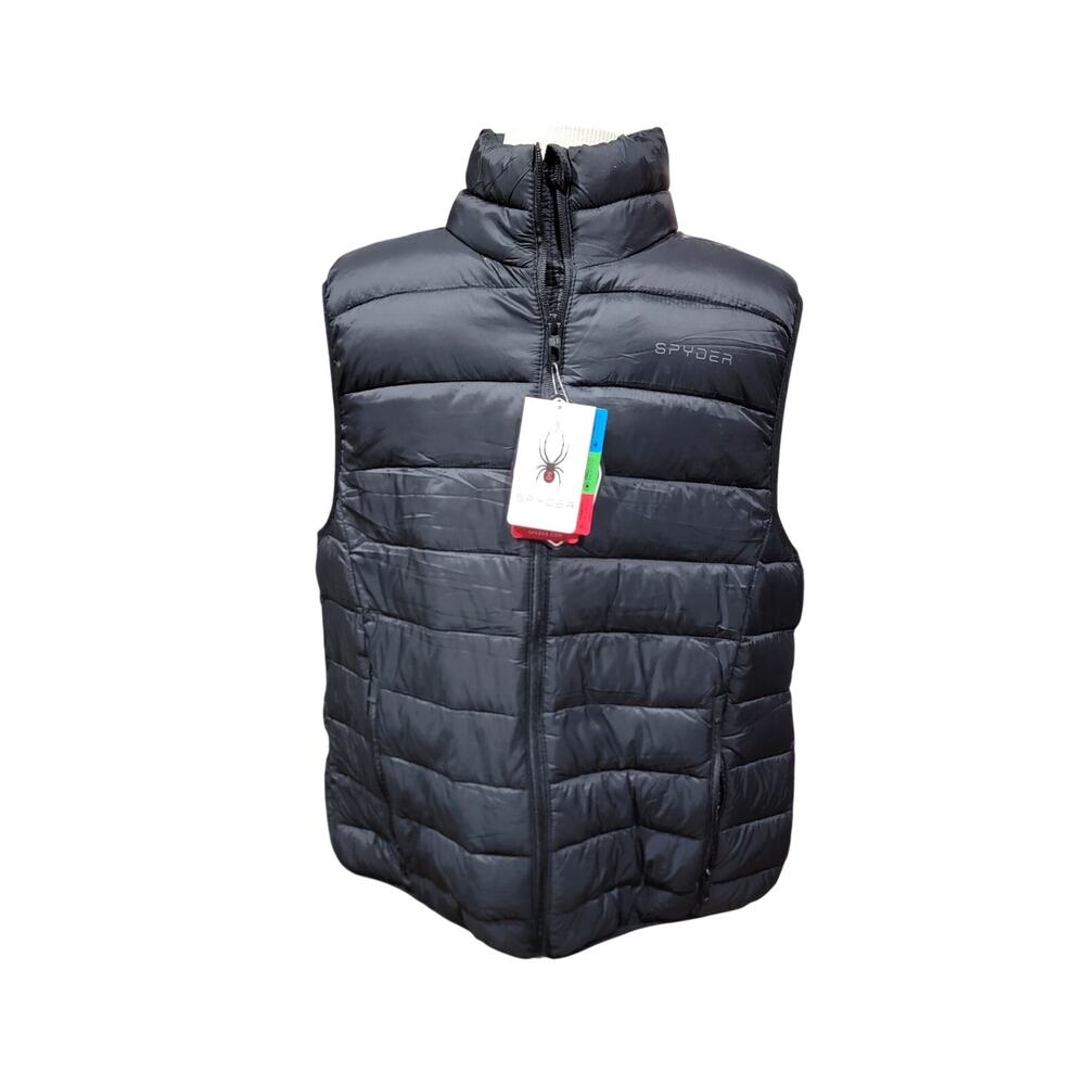 Spyder Black Vest NWT XXL Full Zip Performance Lightweight